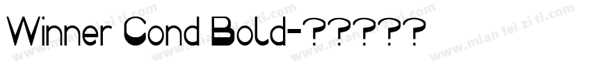Winner Cond Bold字体转换